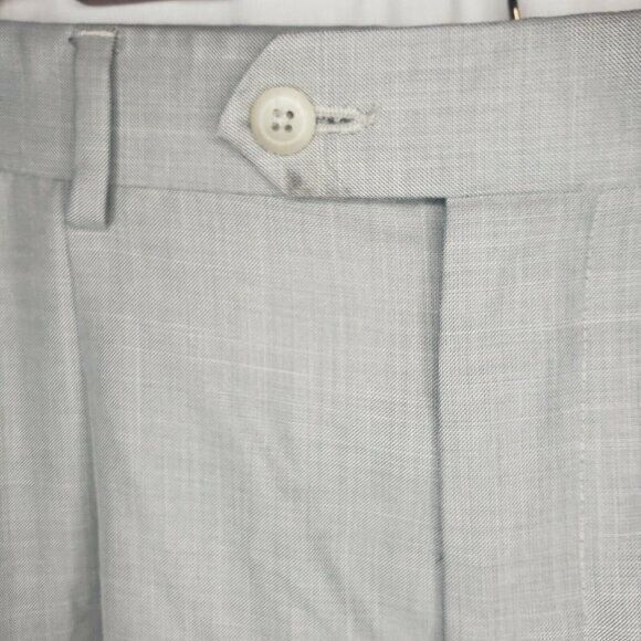 Perry Ellis Mens Size 34 Gray  Solid Dress Pants - Picture 4 of 9
